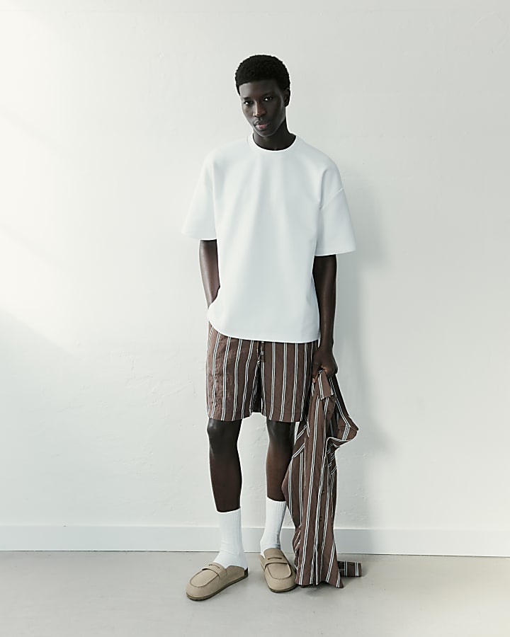 White RI Studio Boxy Crew Neck T-Shirt