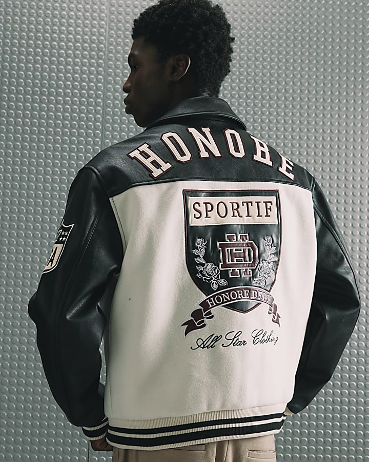 Black Club House Varsity Jacket