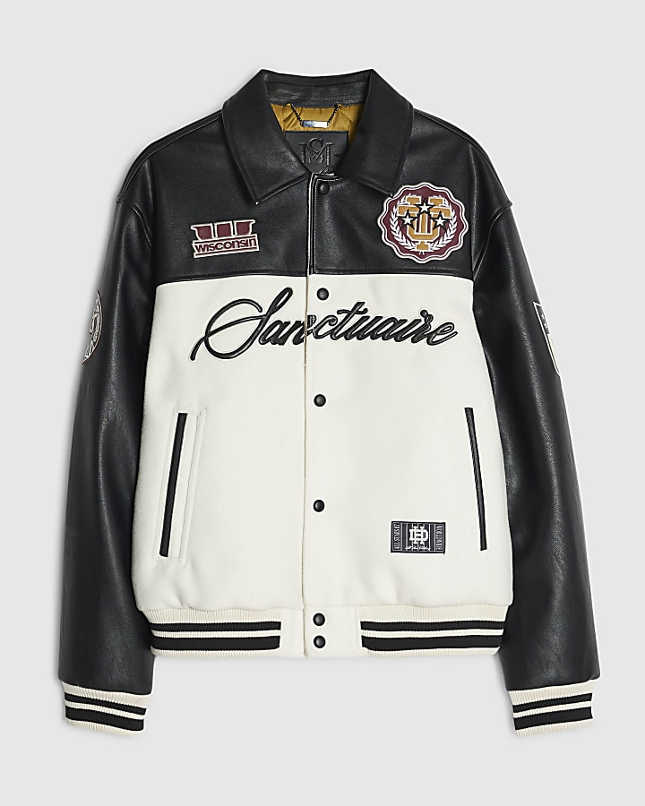 Black Club House Varsity Jacket