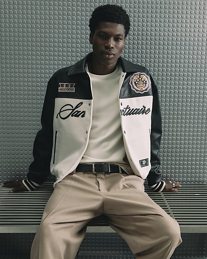 Black Club House Varsity Jacket
