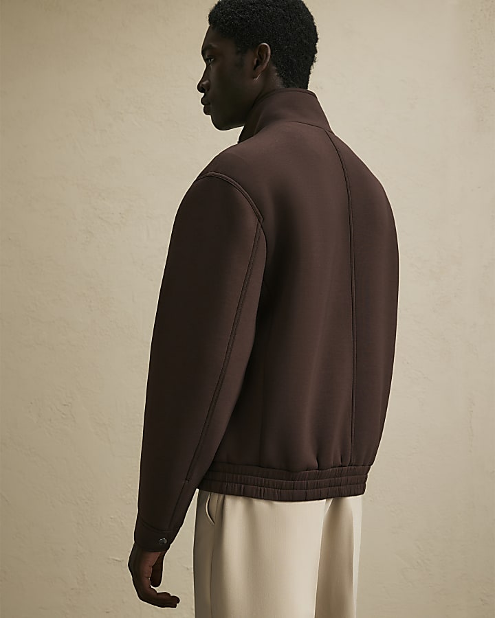 Brown Premium Funnel Neck Jacket