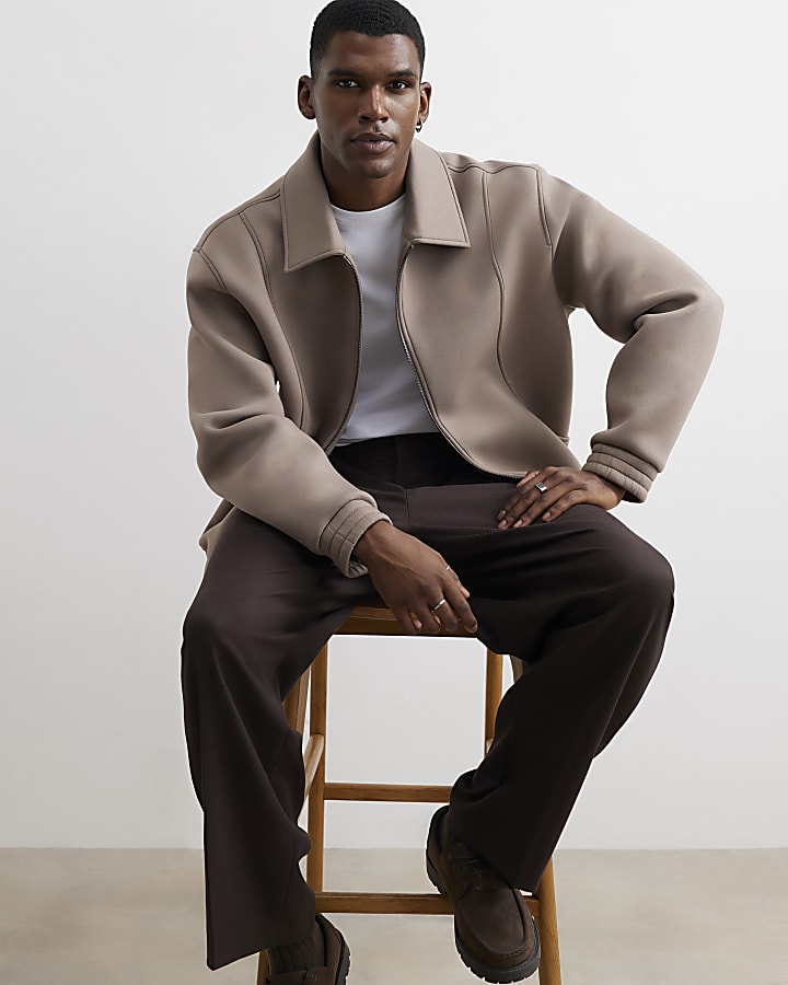 Beige Premium Zipped Jacket