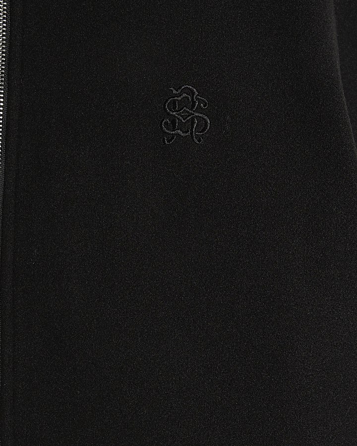 Black Zip Through Embroidered RI Shacket