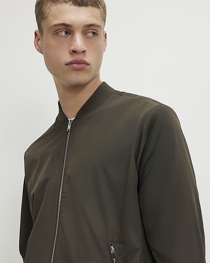 Green Lightweight Bomber Jacket