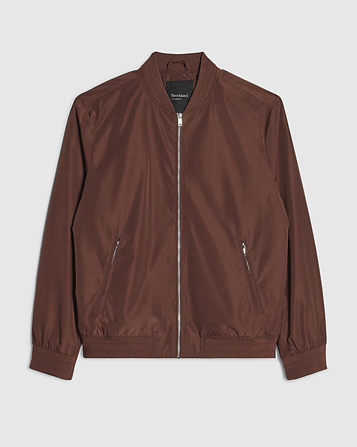 Brown Lightweight Bomber Jacket