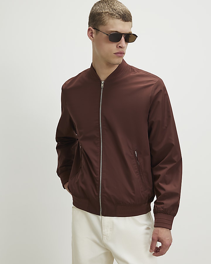 Brown Lightweight Bomber Jacket