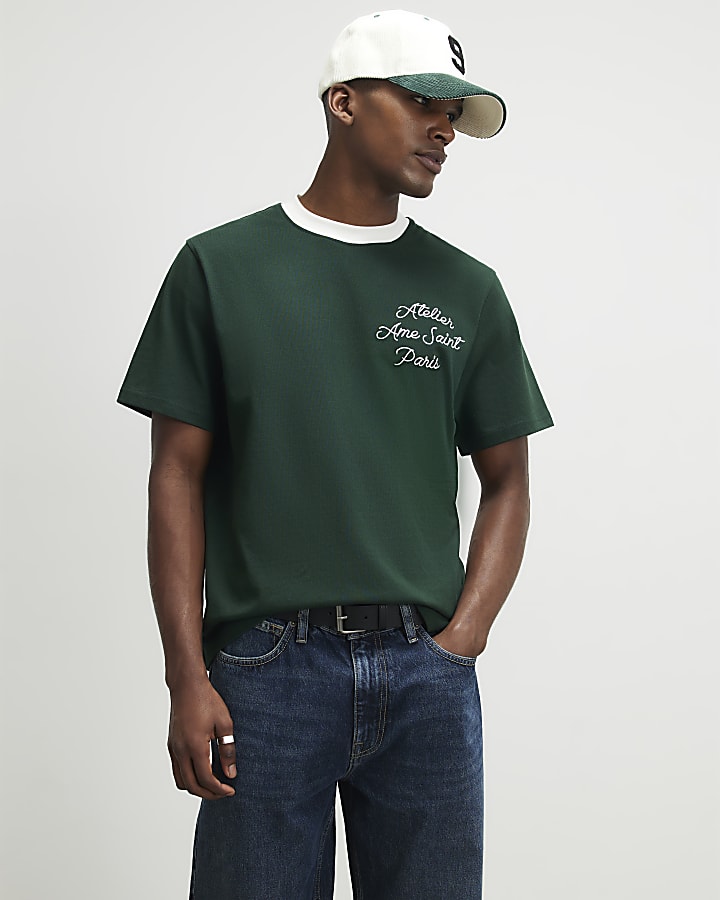Green Cotton Ame Saint Ringer T-Shirt