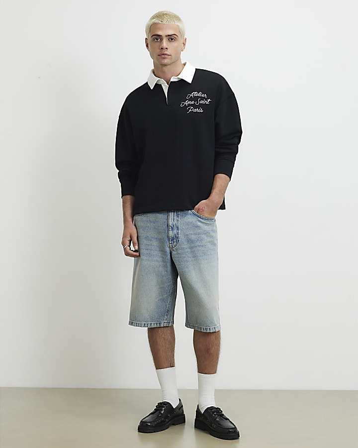 Black Regular Fit Ame Saint Polo Shirt