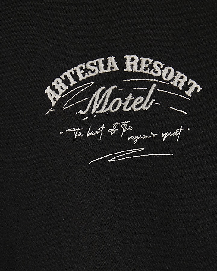 Black Cotton Artesia Motel T-Shirt