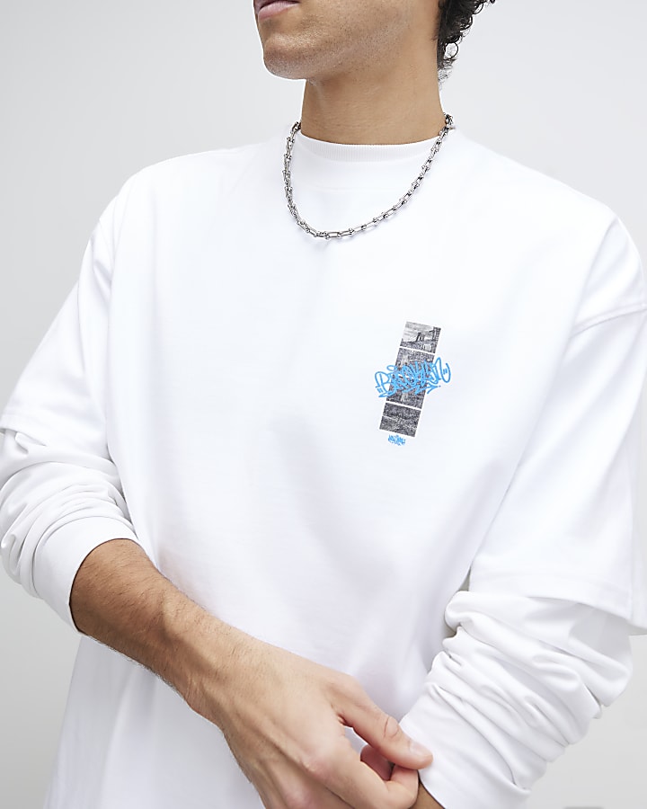 White Oversized Brooklyn City T-Shirt