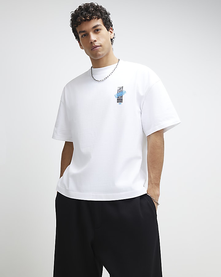 White Oversized Brooklyn City T-Shirt