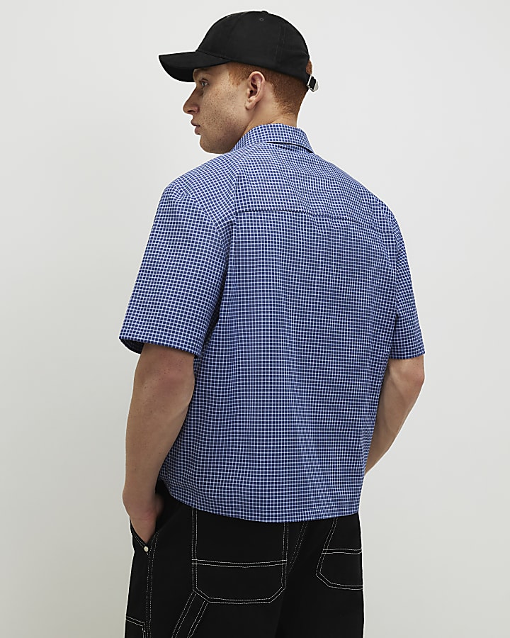 Navy Regular Fit 76 Check Shirt
