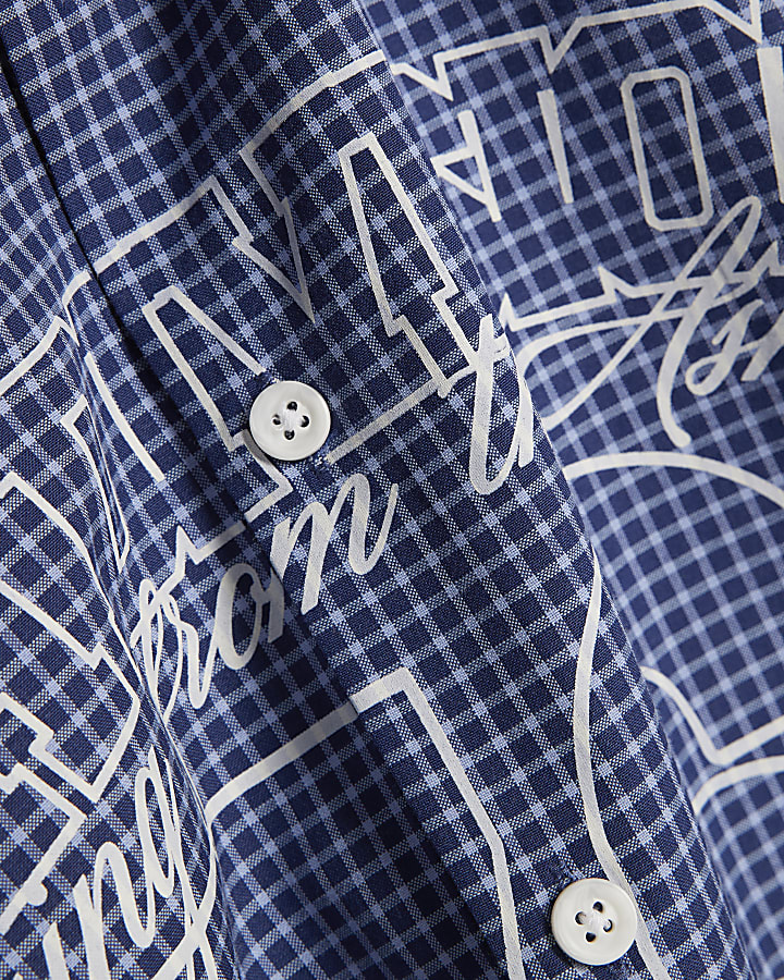 Navy Regular Fit 76 Check Shirt