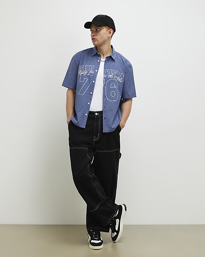 Navy Regular Fit 76 Check Shirt