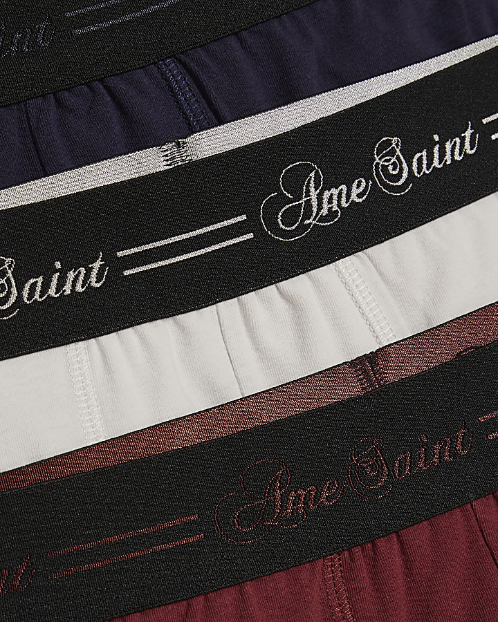 Black Scripty Waistband Pack Of 5 Trunks