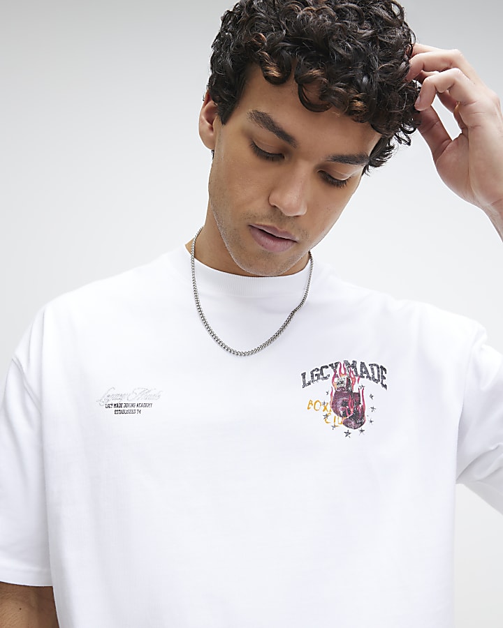 White Oversized Legacy Made Boxing T-Shirt