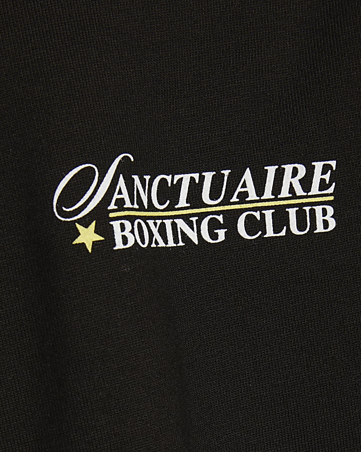 Black Oversized Fit Sanctuaire Boxing T-Shirt