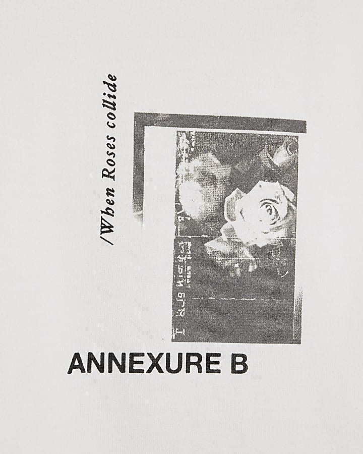 White Oversized Fit Floral NY City T-Shirt