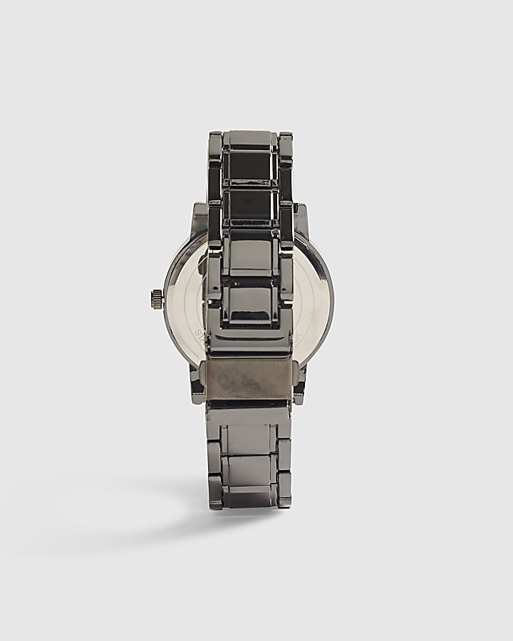 Black Metal Strap Watch