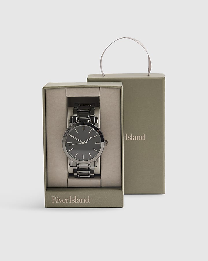 Black Metal Strap Watch