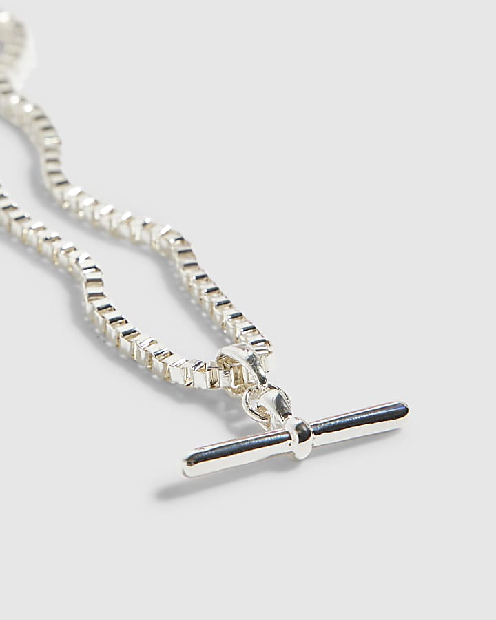 Silver T Bar Necklace