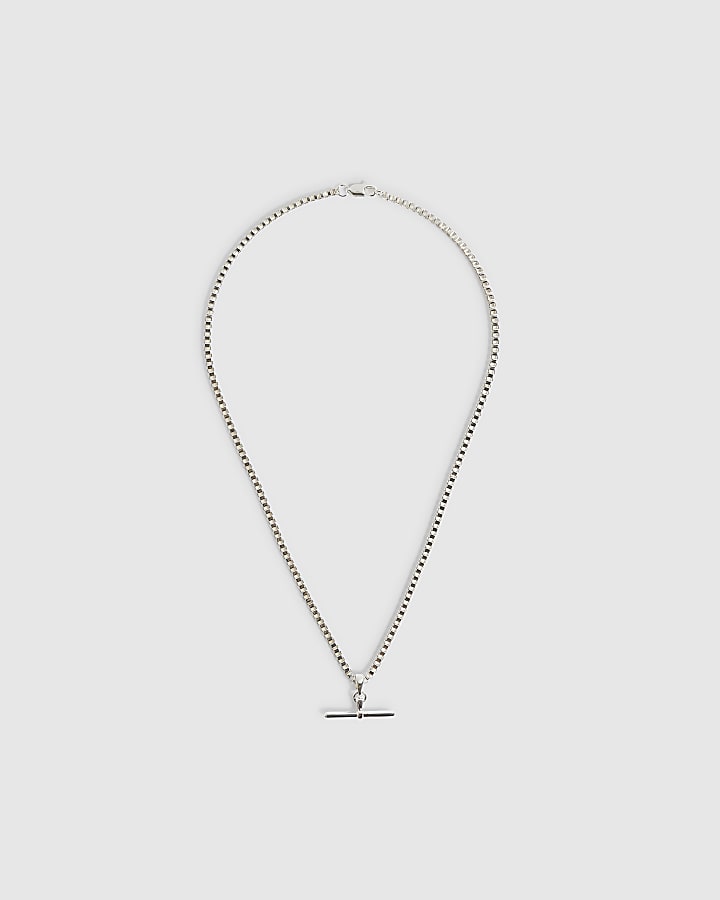 Silver T Bar Necklace