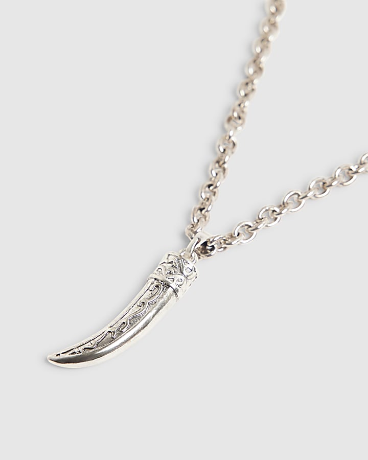 Silver Balinese Tusk Necklace