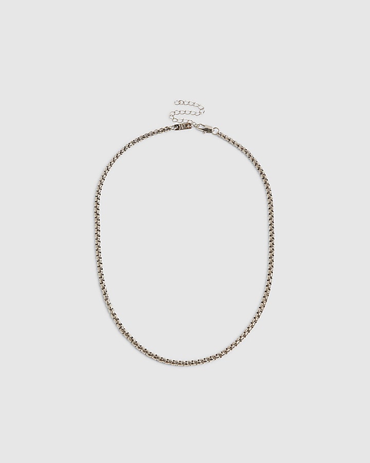 Silver Box Chain Necklace