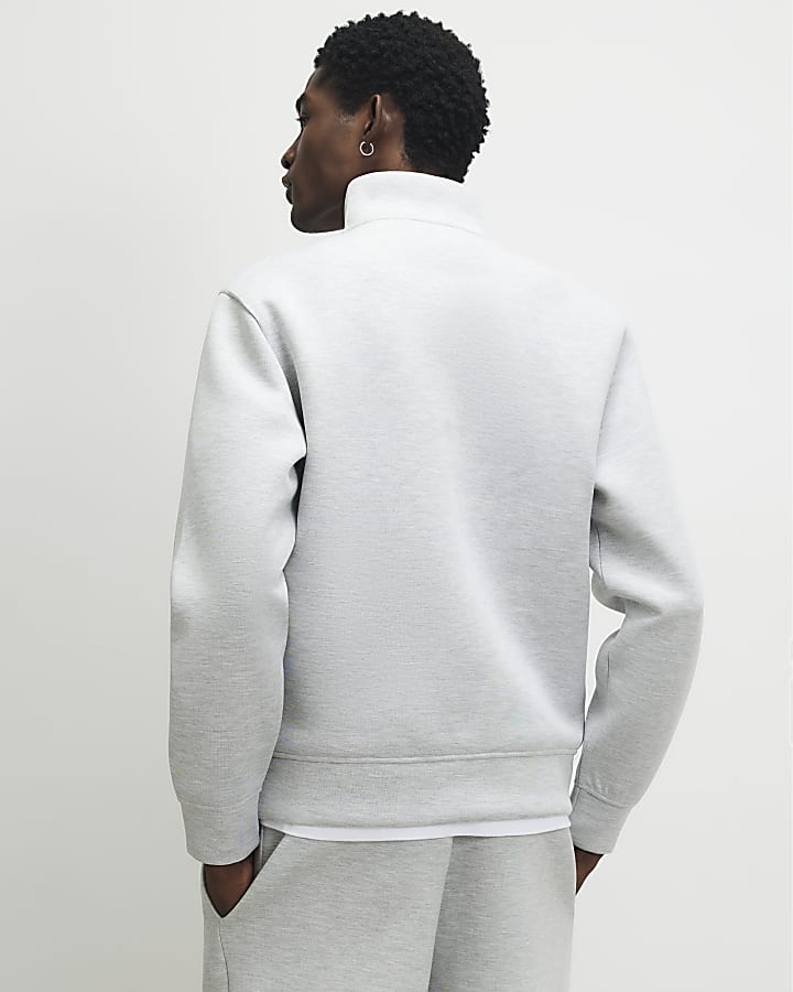 Grey Regular Fit Funnel Sweatshirt