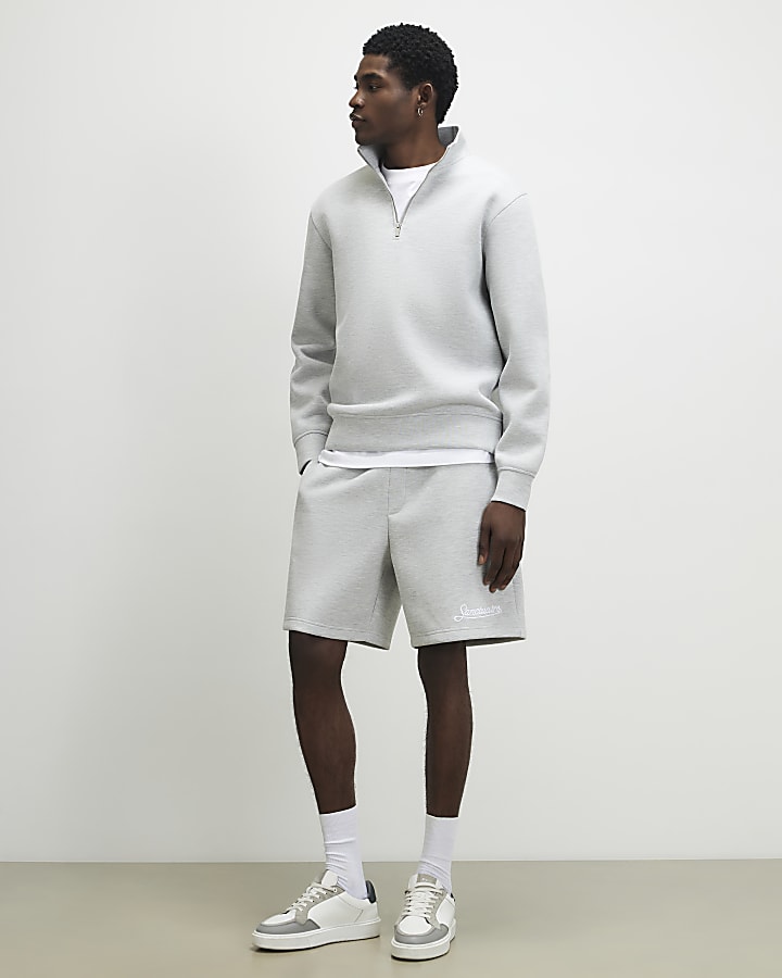 Grey Regular Fit Funnel Sweatshirt