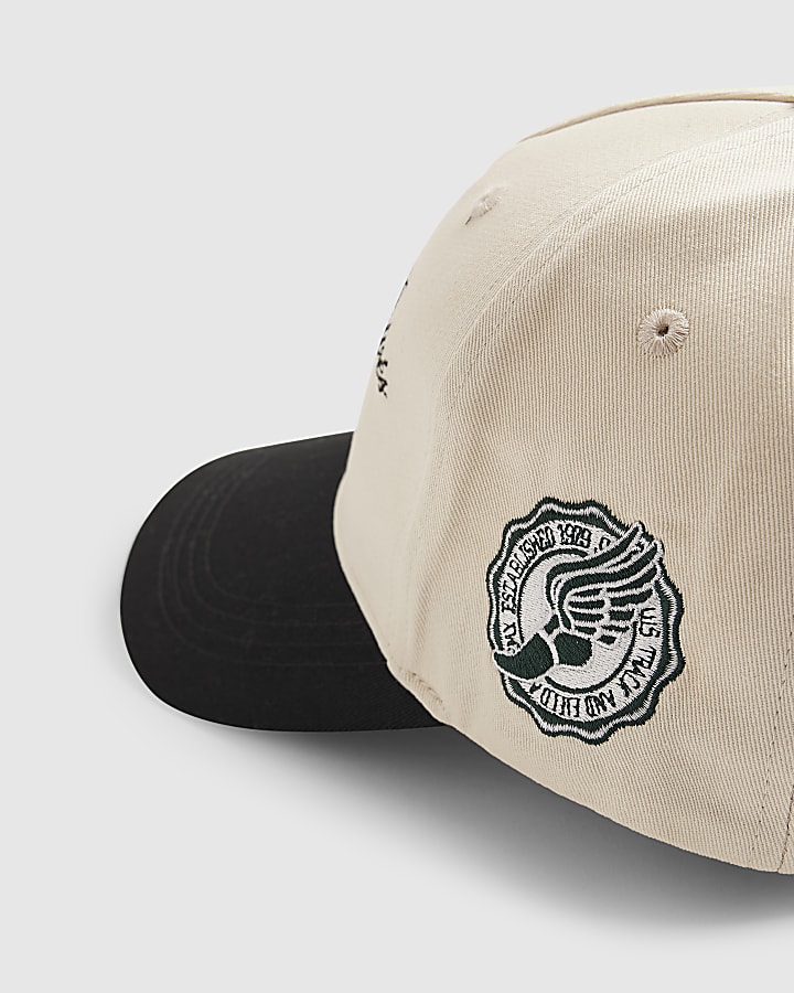 Beige Members Prive Badged Cap