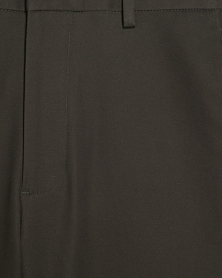 Khaki Slim Fit Cotton Blend Chinos