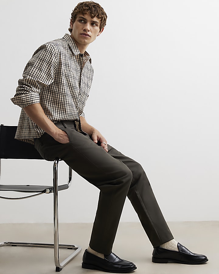 Khaki Slim Fit Chinos