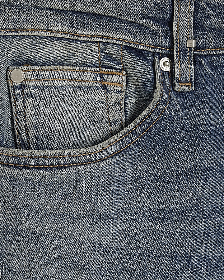 Blue Slim Fit Washed Jeans