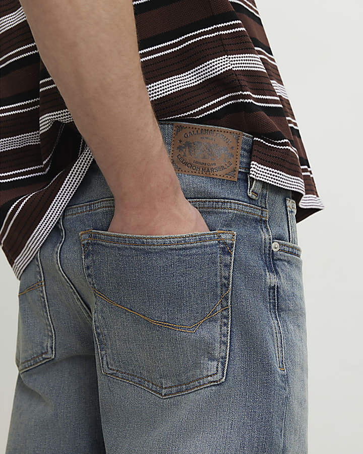 Blue Slim Fit Washed Jeans