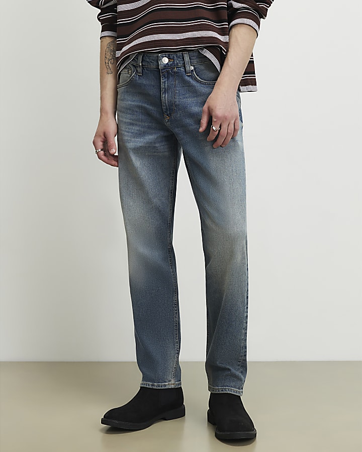 Blue Slim Fit Washed Jeans