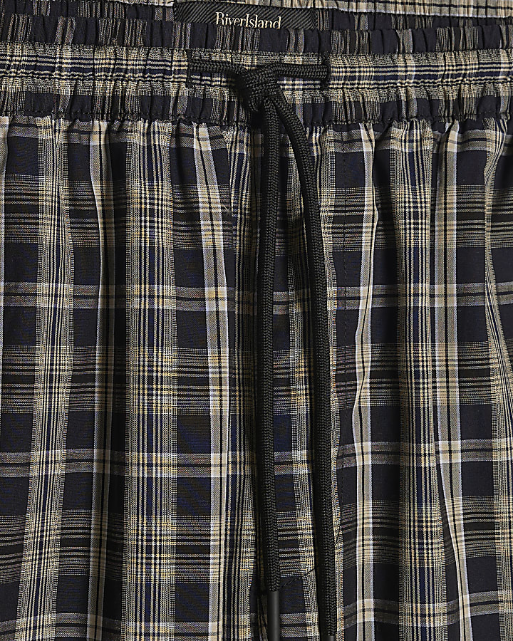 Black Check Jorts