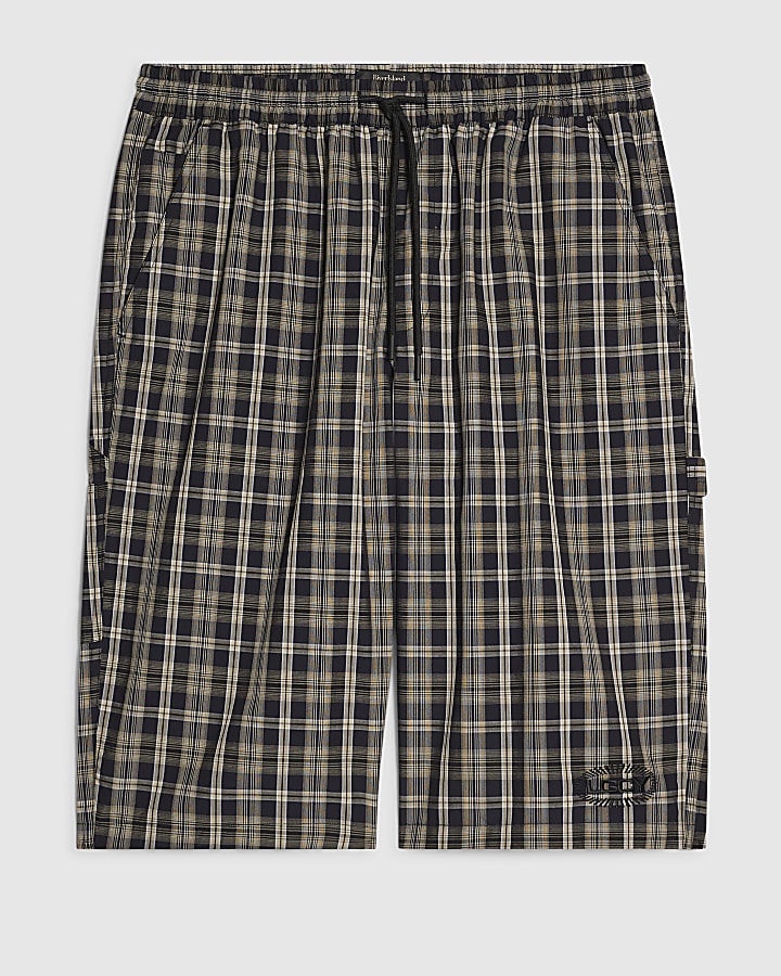 Black Check Jorts