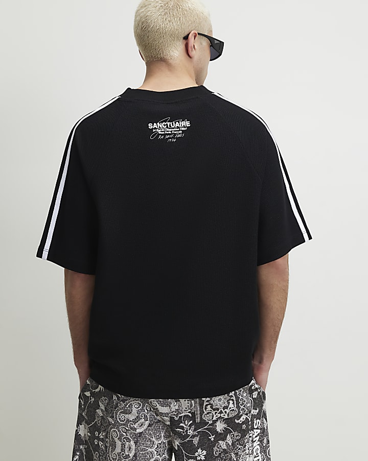 Black Oversized Fit Tapestry 74 T-Shirt