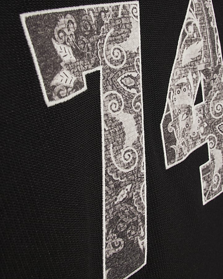 Black Oversized Fit Tapestry 74 T-Shirt