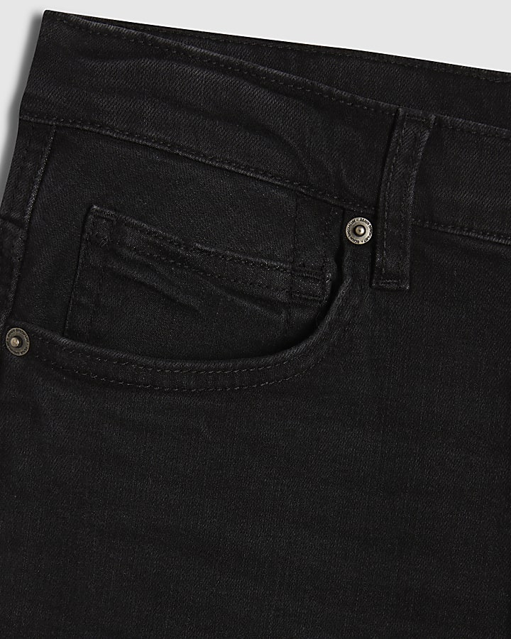 Black Slim Fit Washed Jeans