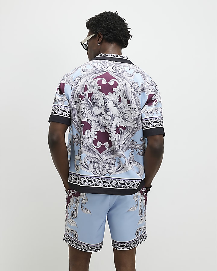 Blue Renaissance Pull On Shorts