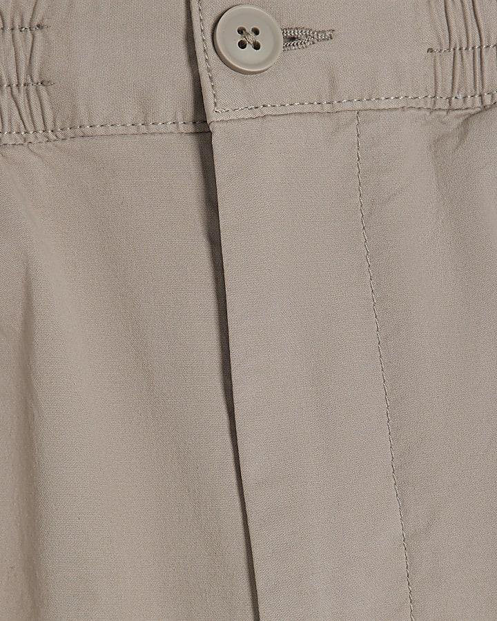 Beige Loose Fit Trousers