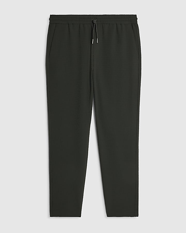 Green Regular Fit Smart Textured Joggers