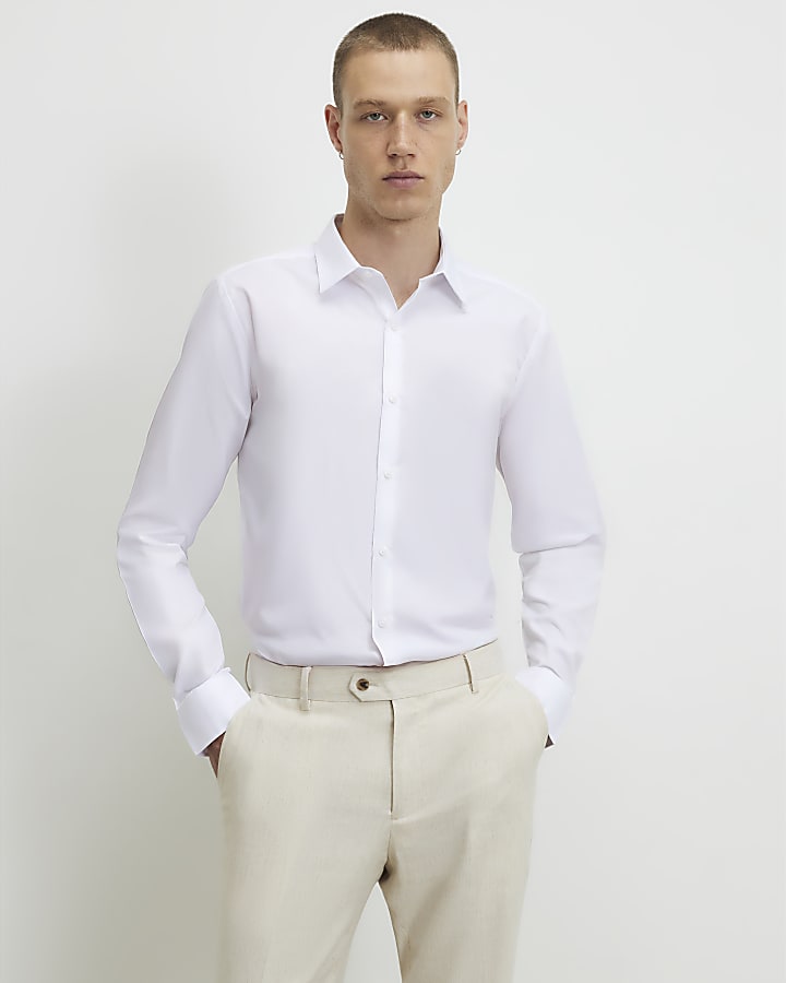 White Slim Fit Shirt