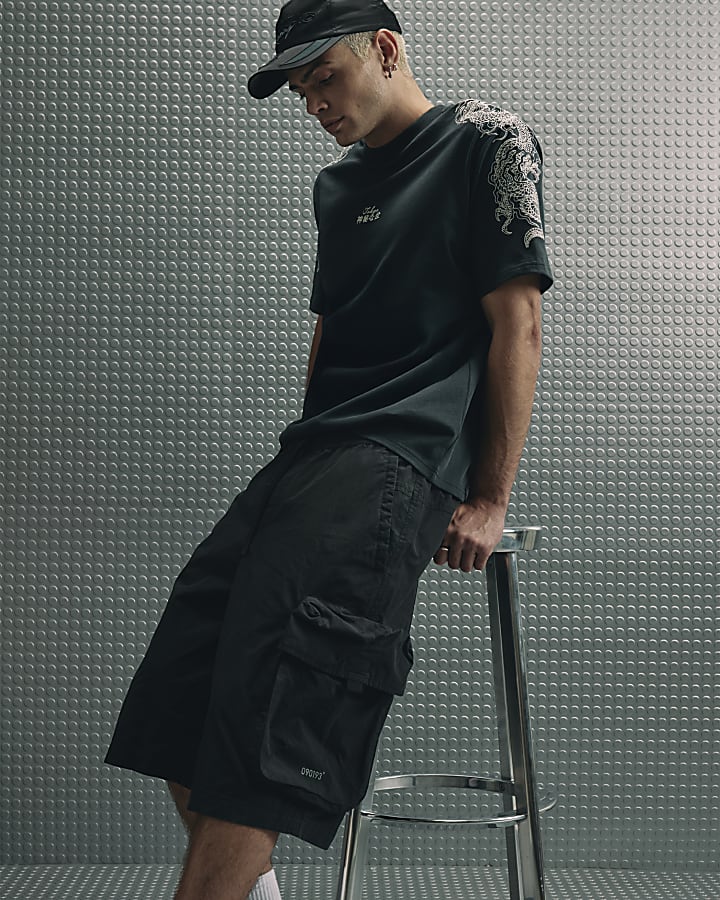 Black Cargo Shorts