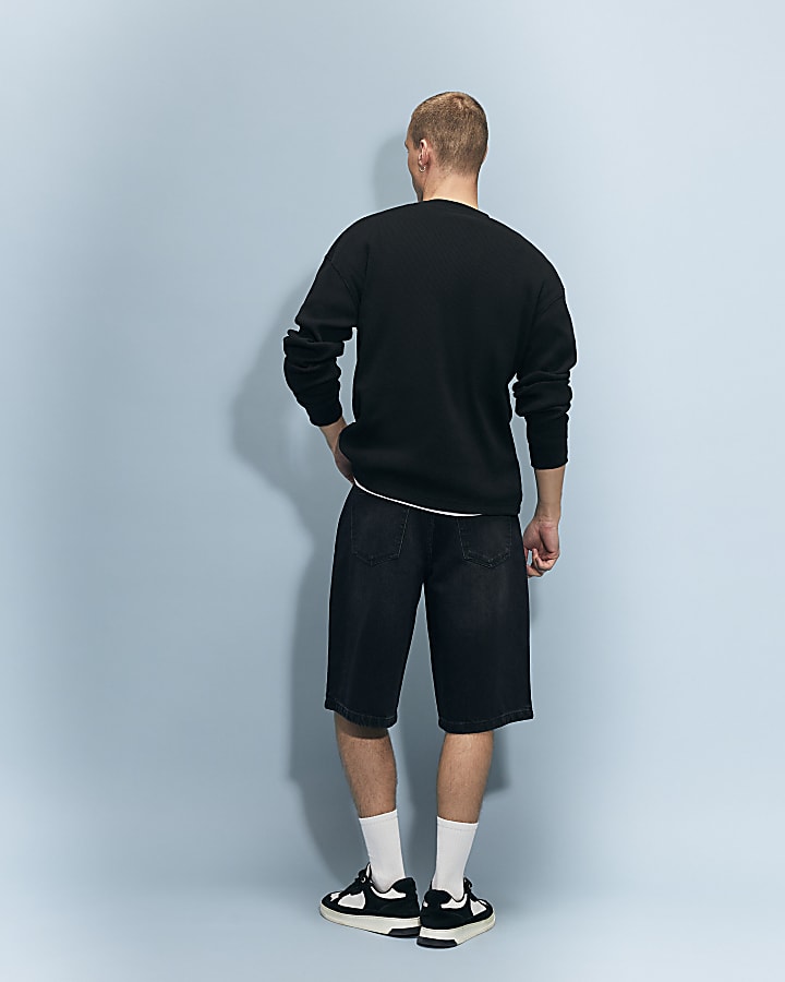 Black Washed Jorts