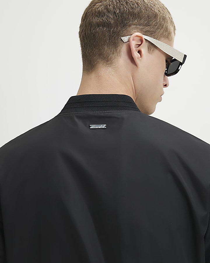 Black Lightweight Bomber Jacket