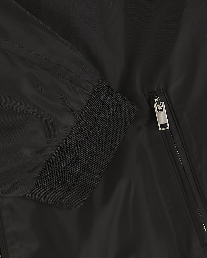 Black Lightweight Bomber Jacket