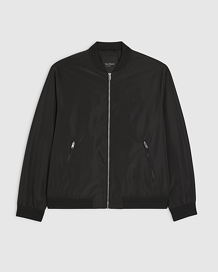 Black Lightweight Bomber Jacket